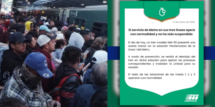 CODIGO REGIO Otra vez una falla “menor” deja a usuarios de L1 atorados en el metro