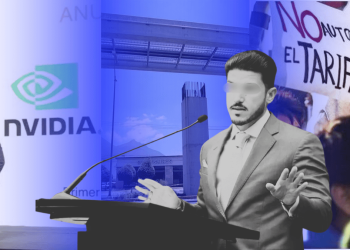 imagen donde se ilustran las falsas promesas de Samuel y Samuel García enfrente